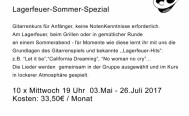 Neuer Kurs: Lagerfeuergitarre ab 3. Mai