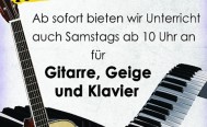 Neu: Unterrichtstermine auch Samstags möglich