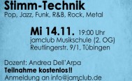 Vokalseminar Simmtechnik am Mittwoch, 14. November