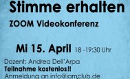 Abendseminar: Stimm-Technik am Mittwoch, 15. April
